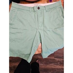 Abercrombie & Fitch Mens Mint Green Chino Shorts Size 34 Cotton Twill Casual
